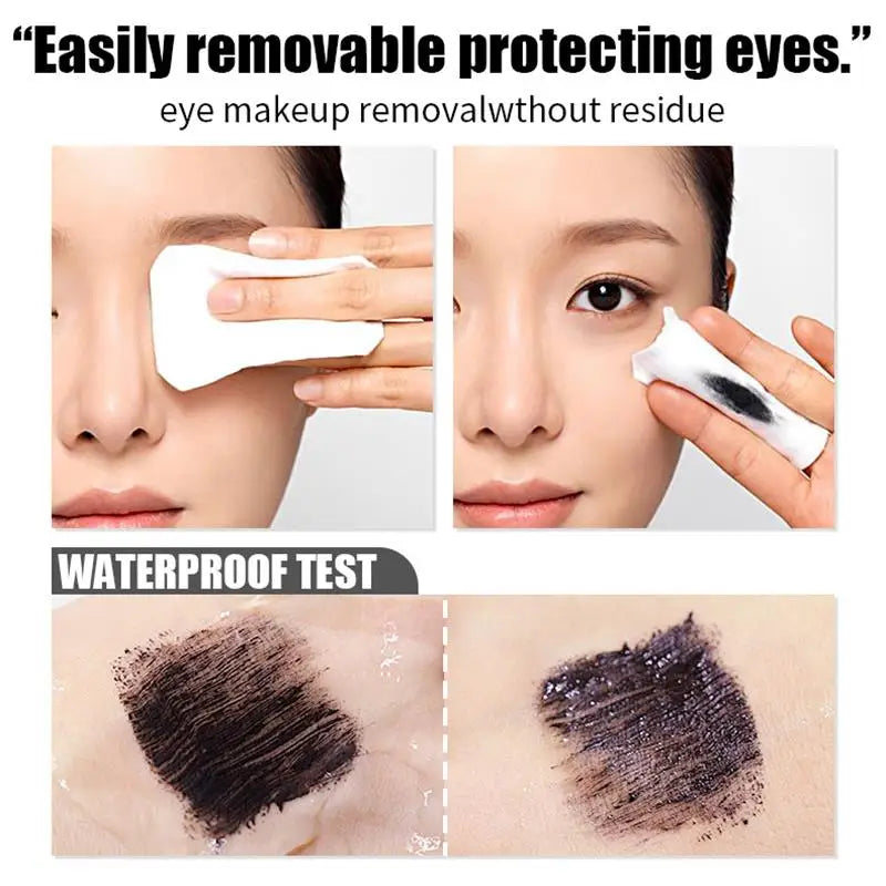 5D Waterproof Mascara Lengthening Eyelashes Women's Make-up Waterproof Mascara Black Silk Fibre Mascara Korean Cosmetics New Oasis Select