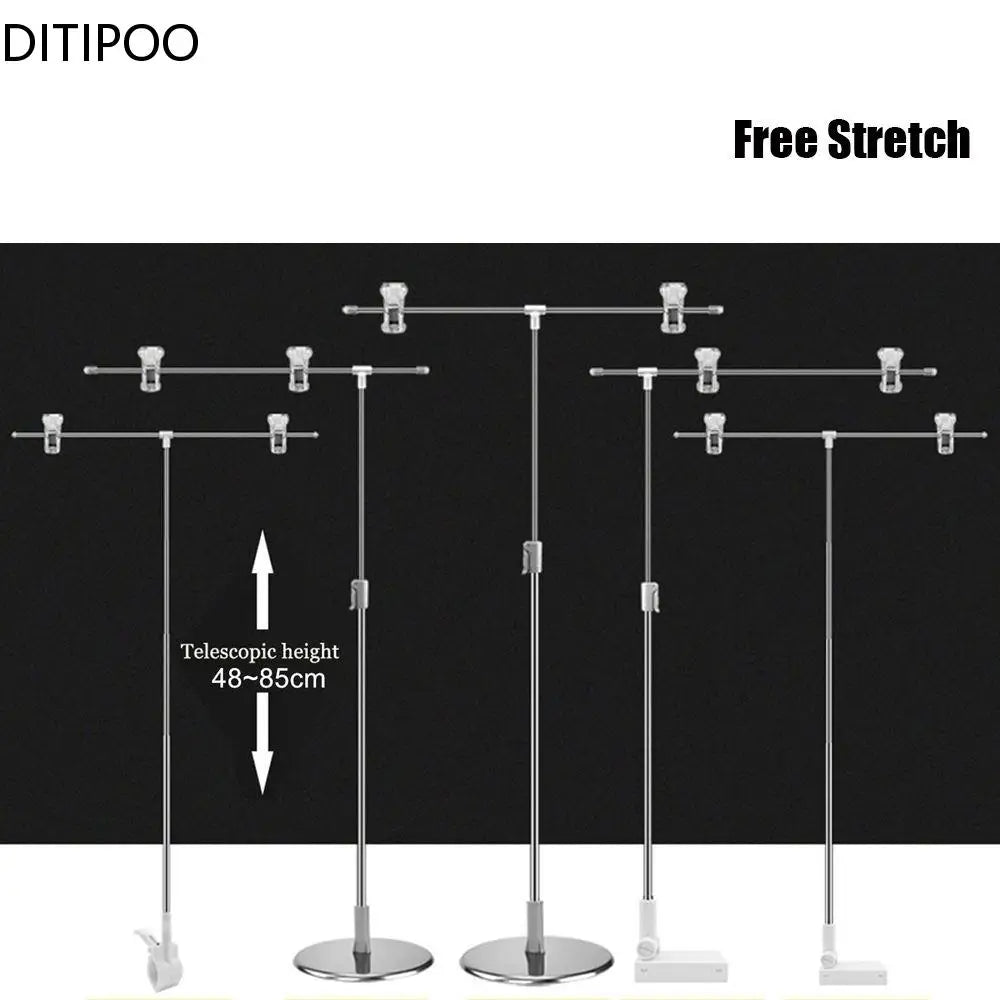 Photography Photo Backdrop Stands Adjustable T-Shape Background Frame Support System Stands With Clamps for Video Studio Oasis Select