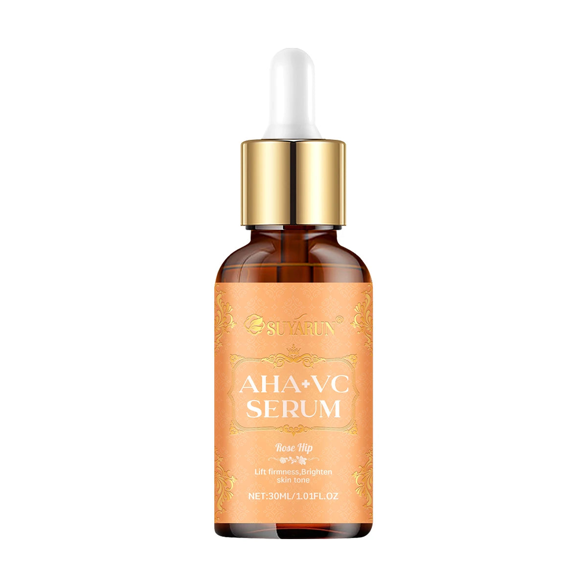 SUYARUN AHA + Vitamin C Serum - Exfoliating Brightening Facial Essence for Dark Spots, Dullness & Uneven Skin Tone. Oasis Select 30ml