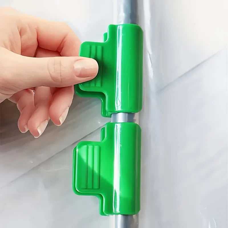 60pcs Green Plastic Greenhouse Film Clips - Heavy-Duty Windproof Garden Clips for Securing Mulch, Tarp & Plant Covers Oasis Select