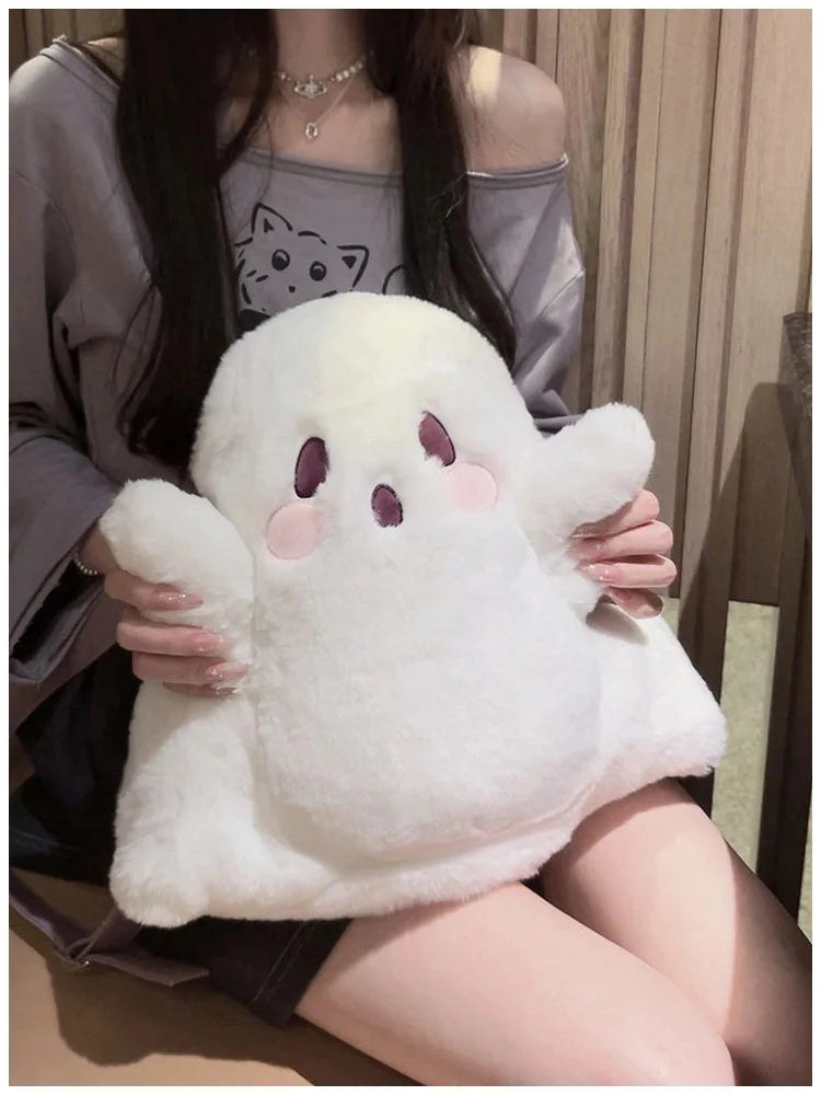 Halloween Cute Ghost Cartoon Backpack New Personalized Doll Plush Doll Girl Single Backpack Oasis Select
