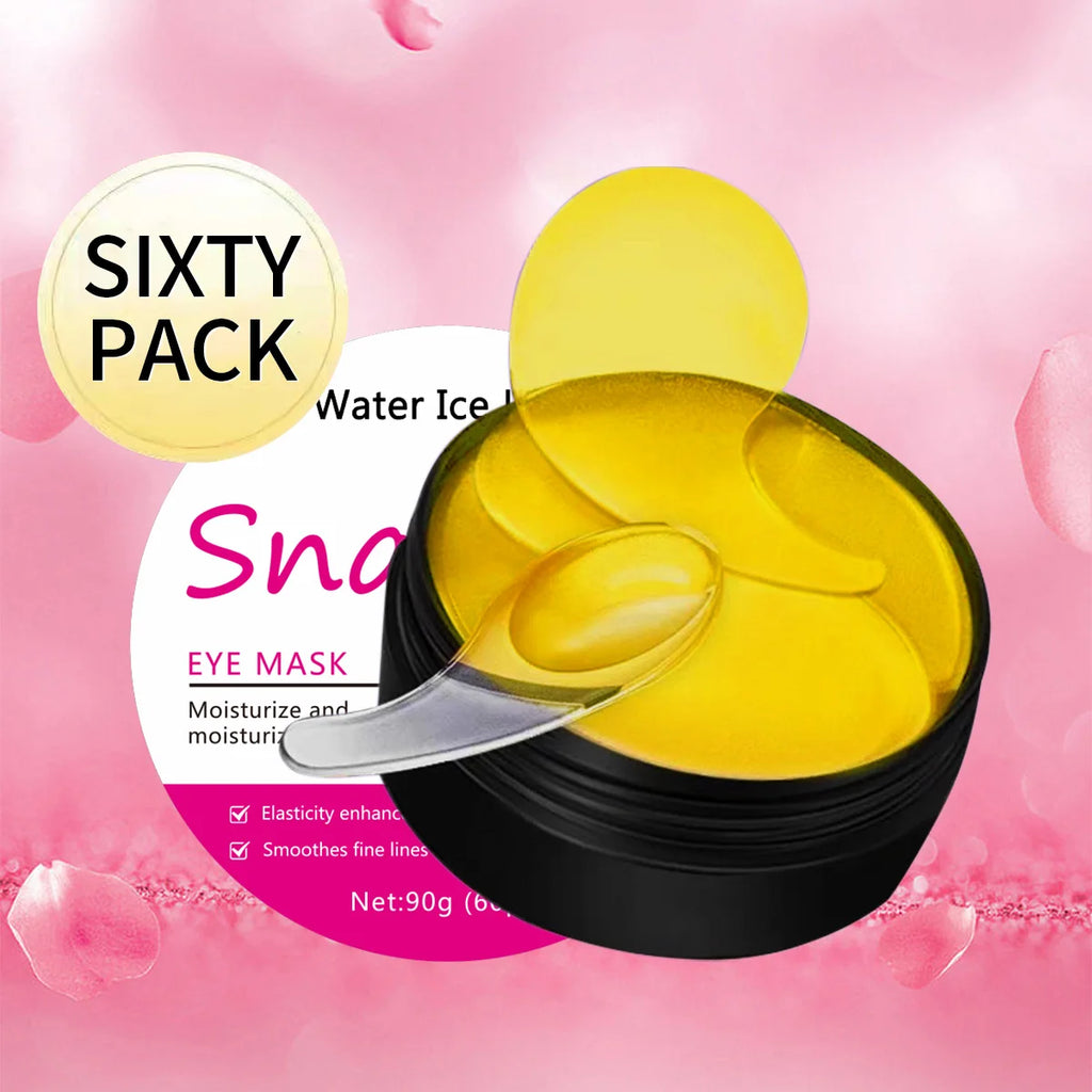 Snail Collagen Eye Mask – Glycerin & Panthenol, 60 Pcs Eye Treatment Mask Oasis Select