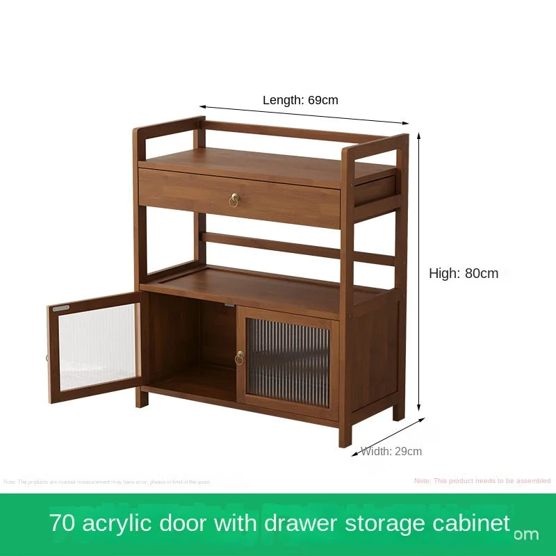 Tea cabinet, tea cabinet, sideboard, solid wood movable living room tea set cabinet, storage cabinet, shelving cabinet, storage Oasis Select 70D