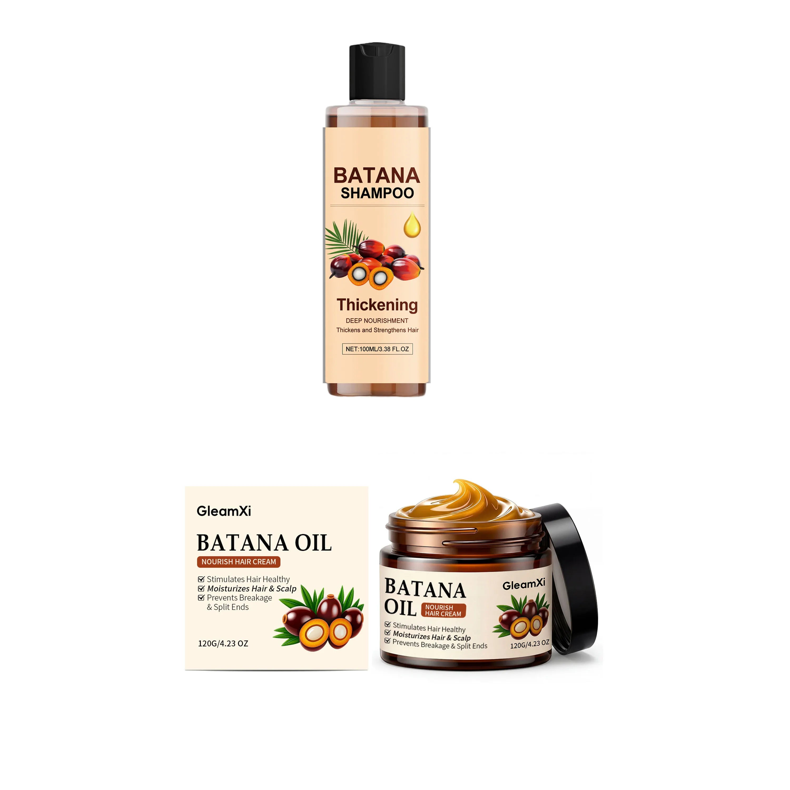 Batana Oil Shampoo – Hydrating, Volumizing & Oil Control Hair Care Shampoo Oasis Select Combination 1