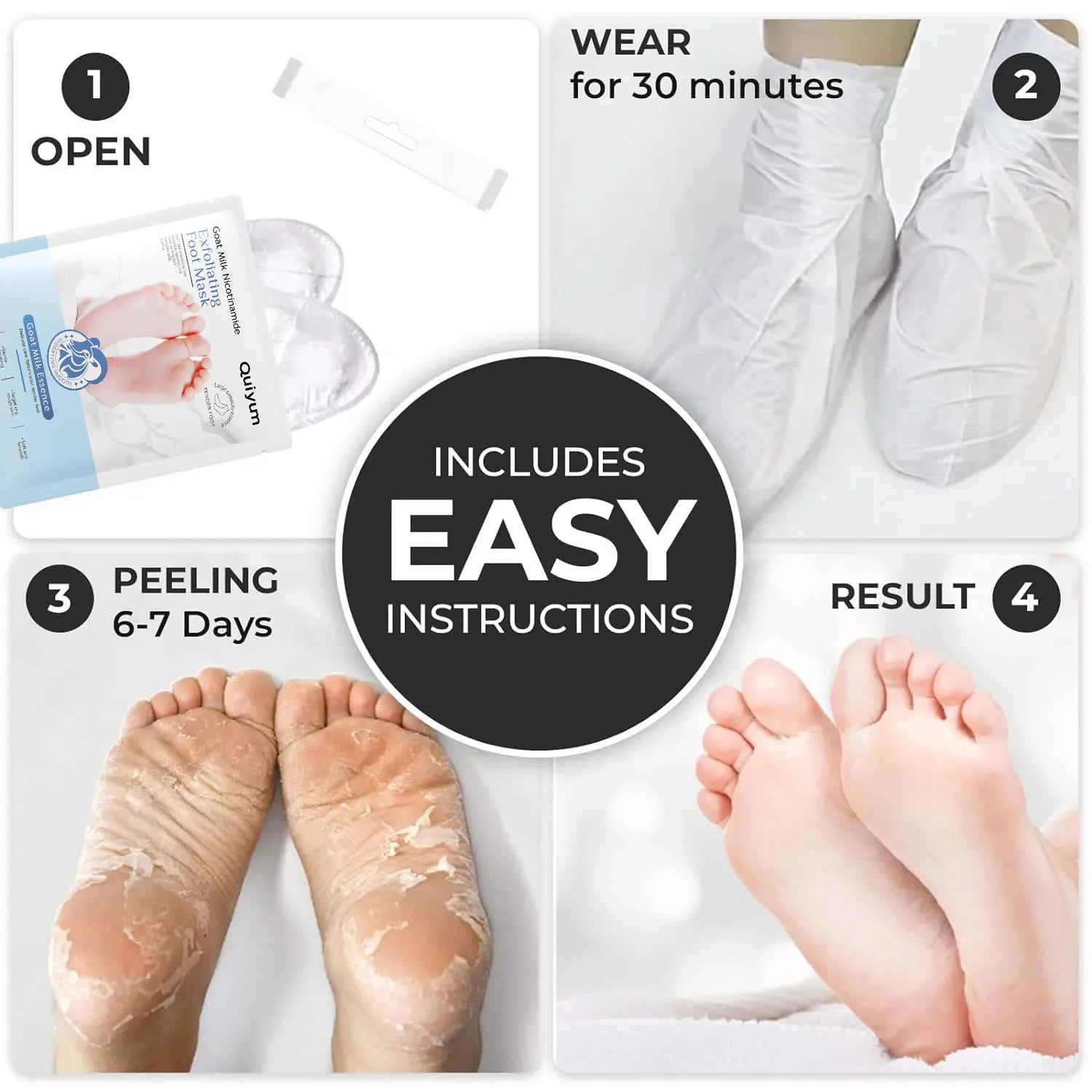 Exfoliating Foot Peel Mask Spa Socks – Smooth & Soft Feet Foot Peel Mask Oasis Select