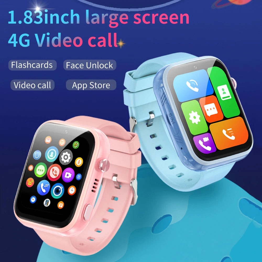 New 1.83" Kids 4G Video Call Smart Watch GPS WIFI LBS Positioning Children Music Palying Watches Waterproof Smartwatch Student Oasis Select