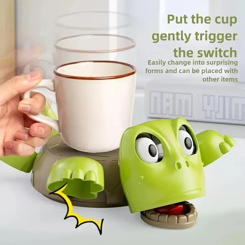 1pc Funny 3D Printed Turtle Coaster, Panicked Expression Decorative Cup Mat for Home Office, Heat Resistant Mug Holder for Desk Oasis Select