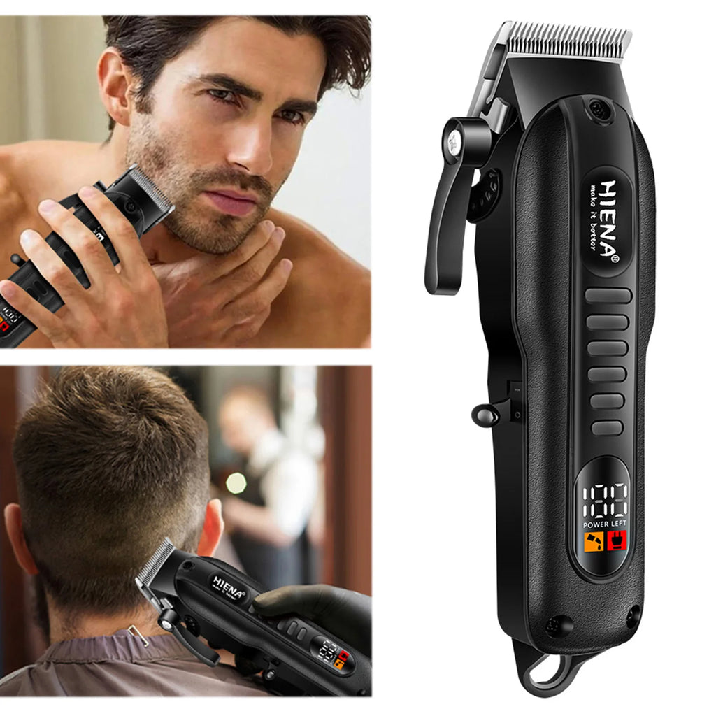 HYN-222 Professional Hair Clippers 5V1A Rechargeable Hair Trimmer Stainless Steel Blade Black Washable Head For Men Styling Tool Oasis Select