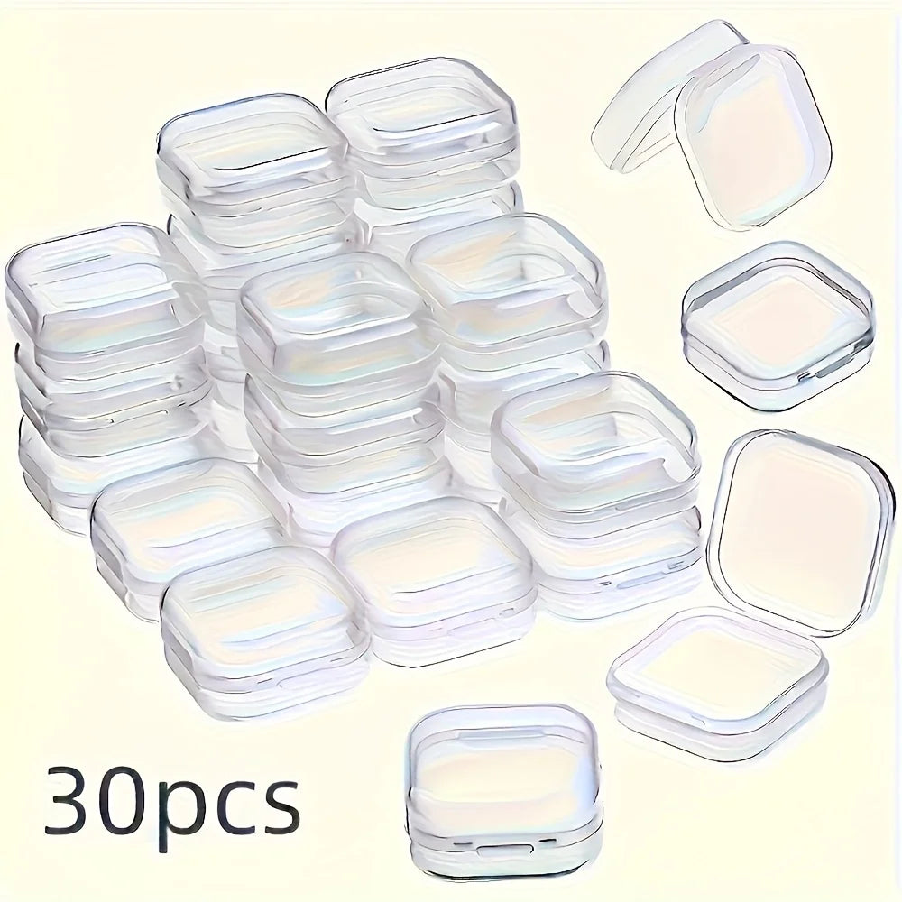Stackable Clear Plastic Jewelry Boxes With Lids For Earrings Rings Beads Pills Small Parts Organizer Produce Storage Box Oasis Select