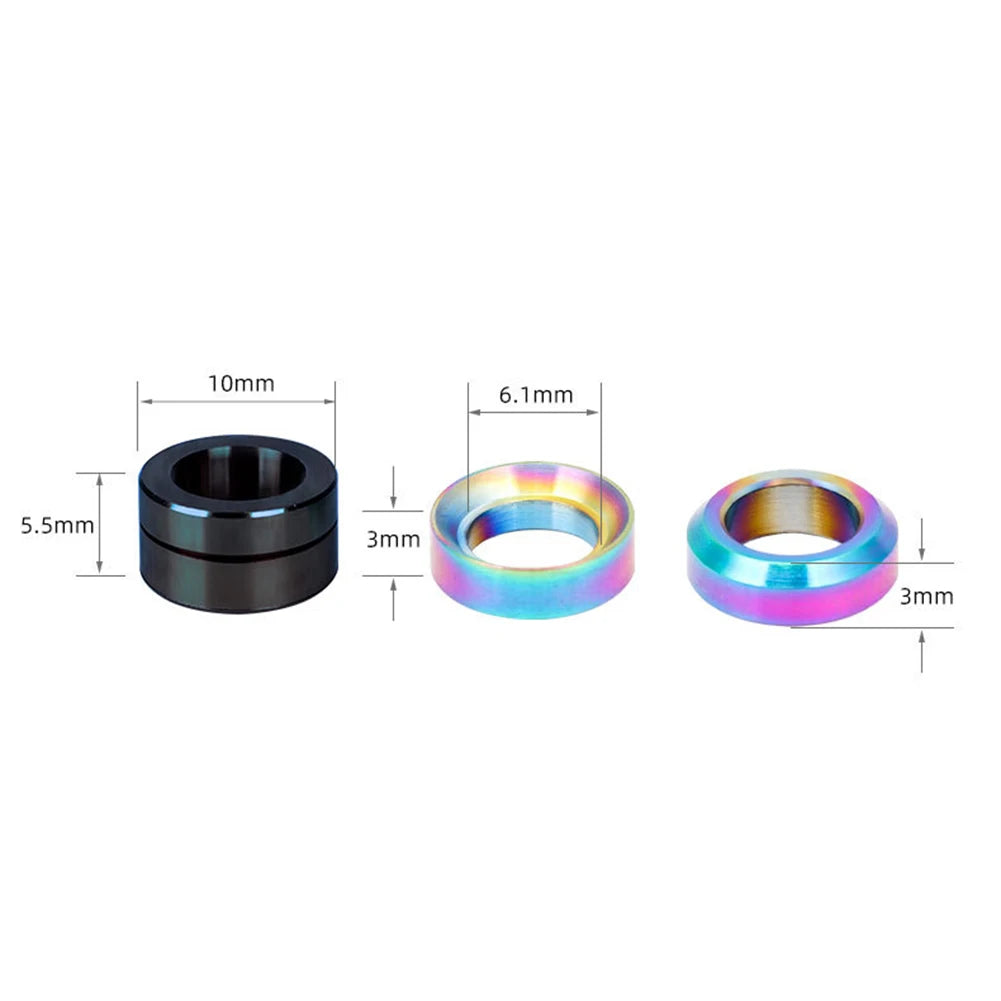 TC4 Alloy Concave Convex Washer For Mountain Bike Brake Caliper Mounting For XT For XTR M6 Screw Gasket Cycling Accessories Oasis Select