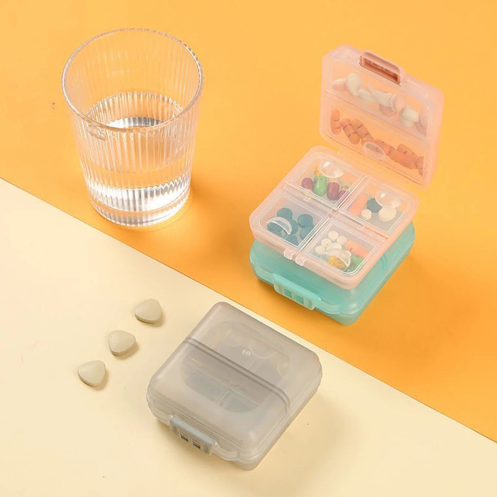 Portable Double-layer Buckle Packaging And Sealing, 6-cell Drug Compartment Storage Small Medicine Box Oasis Select