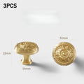 Brass Handle Drawer Cabinet Single Hole New Chinese Style French Wardrobe Copper Gold Copper Light Luxury Handle Oasis Select Circle 3PCS