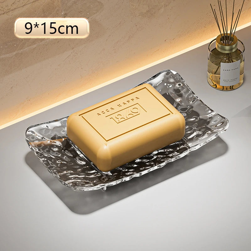Wall-Mounted Glacier Pattern Soap Dish | Bathroom Soap Holder