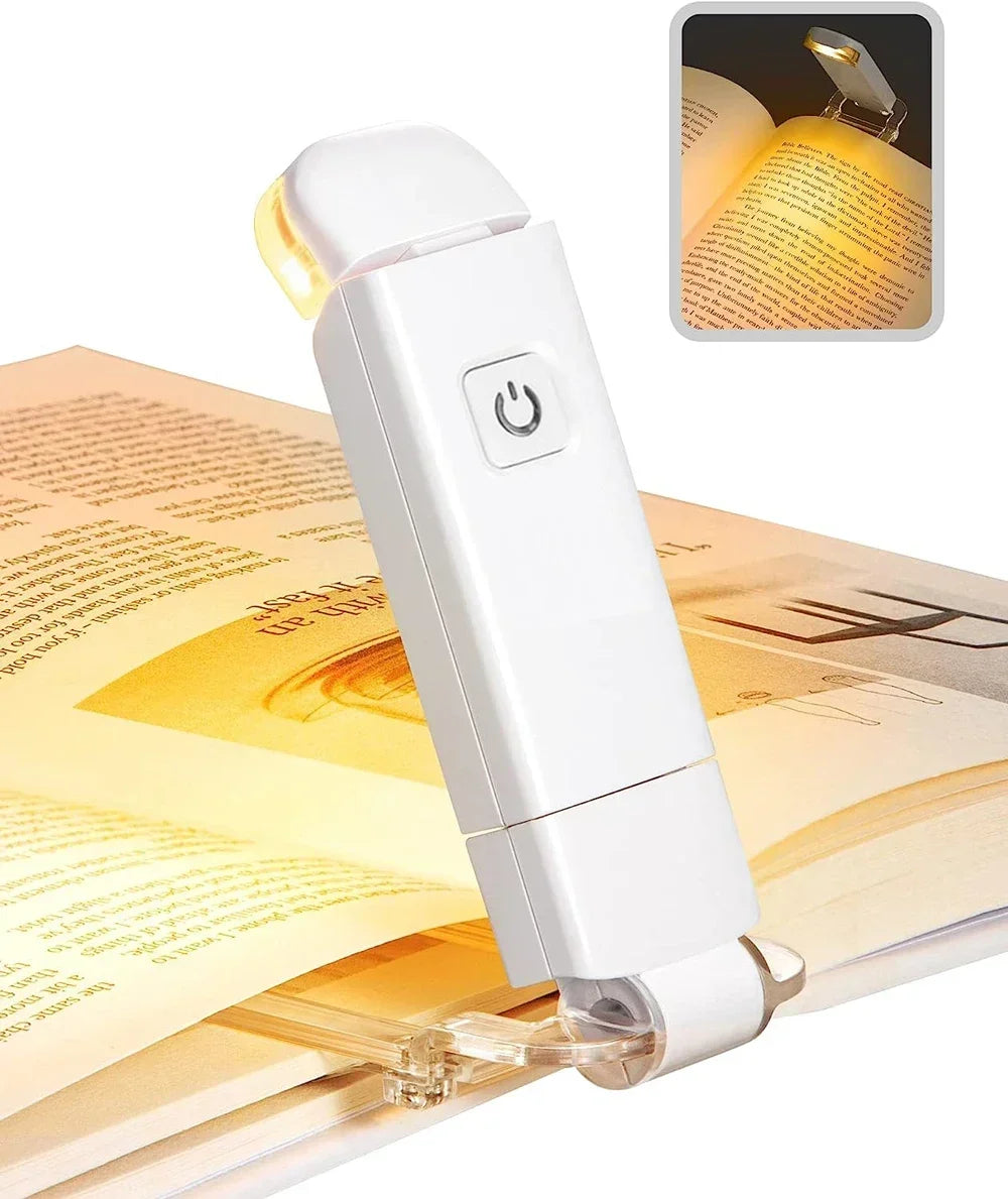 ZHIYU Clip-On LED Book Light | USB Rechargeable, 3 Brightness
