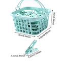 30PCS Clothesline Clips Windproof Household Laundry Pins Clips with Basket Small Clothes Pegs for Socks Underwear Towels Clips Oasis Select Blue