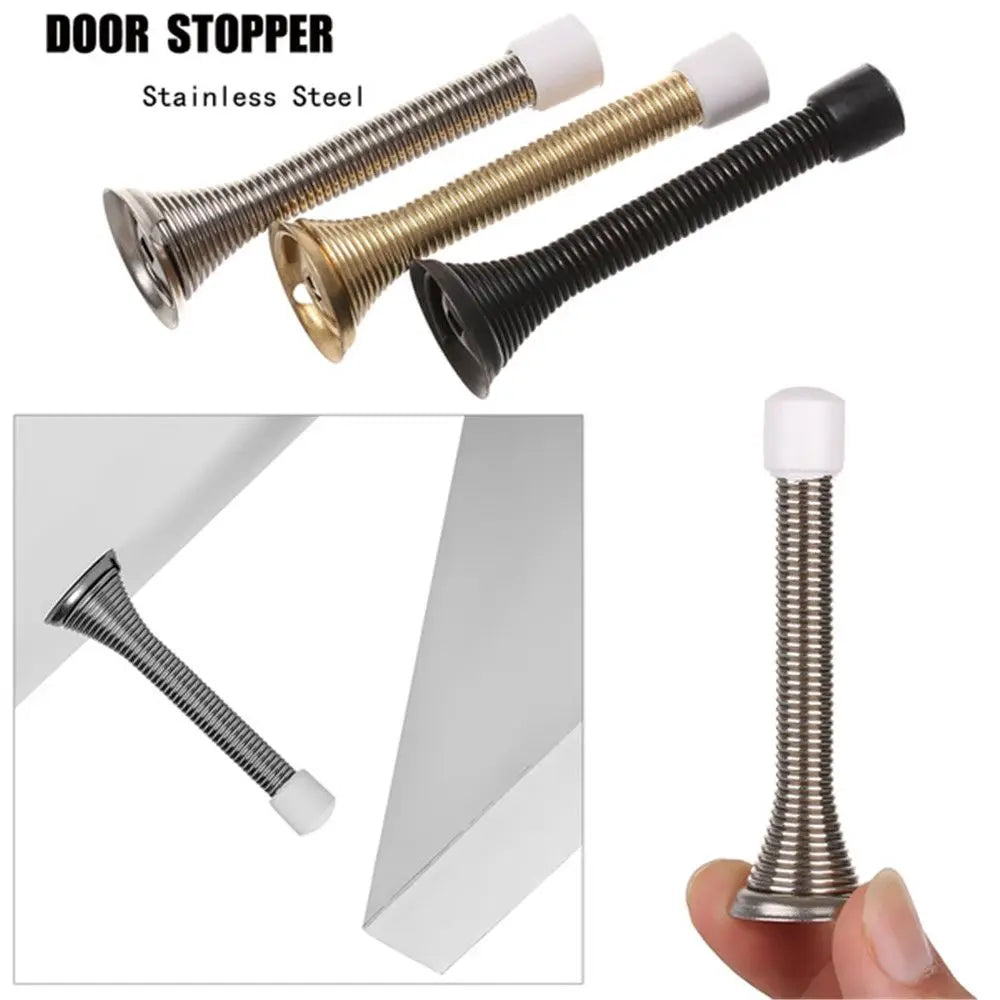 Iron Spring Door Crash Pad Door Handle Guard Stopper Anti-Collision Wall Protector Door Stopper Lock Protective Oasis Select