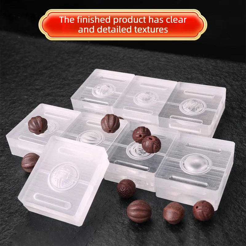 4Set Fragrant Bead Molds Handmade DIY Fragrant Clay Double-sided Pressing Method Hand Bracelet Decor Tools Fragrant Clay Molds Oasis Select