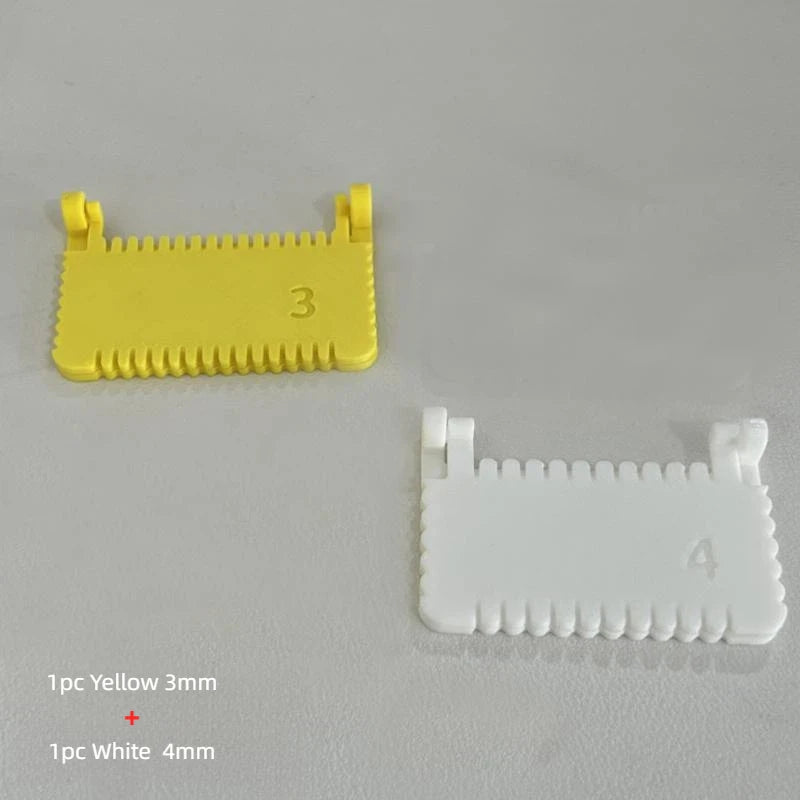 2pcs Seam Guide Clip On Sewing Edge Guide Needle Gauge Portable Measuring Tool For Beginners Quilting Crafting Hemming Edge DIY Oasis Select Yellow 3mmWhite 4mm