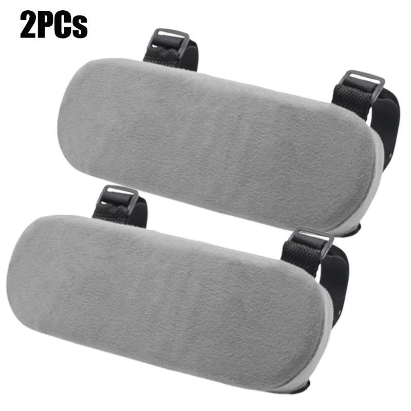 Soft Armrest Cushion PP Sponge Foam Armrest Cushion 1/2PCS for Home Office Chair Computer Gaming Elbow Pad Removable Washable Oasis Select Light gray-2PCS 23.5x7.5x3cm