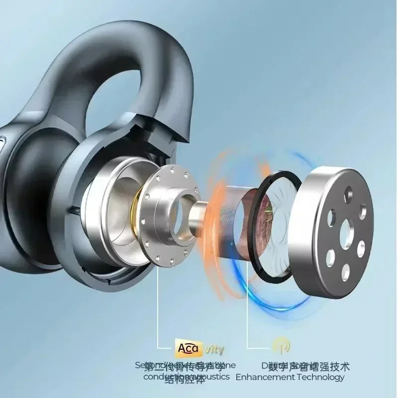 TWS Wireless Bone Conduction Headphones Bluetooth Earphones Waterproof Sports Earbuds Earring Ear Hook With Mic Headset Oasis Select