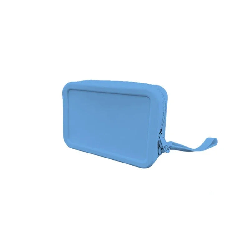 Silicone Travel Makeup Bag – Organizer, Coin Wallet & Key Pouch Silicone Organizer Bag Oasis Select Q Blue