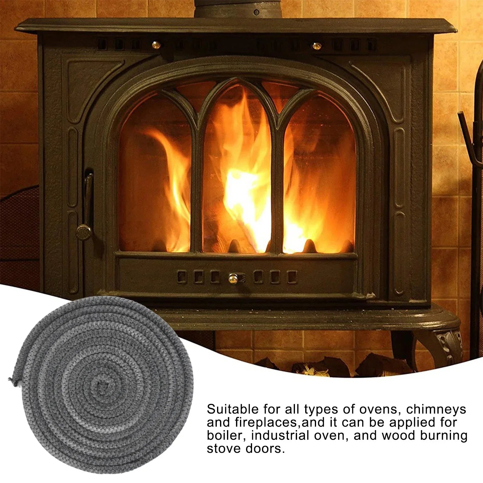 Fireplaces Chimneys For Boiler And Wood Burning Stove Doors Seal Fiberglass Rope Fiberglass Sealing Performance Oasis Select