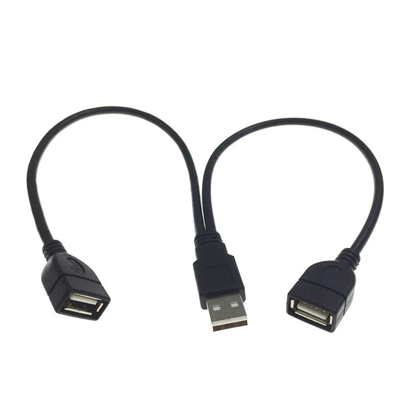 High Quality USB 2.0 Cable Double Splitter Adapter Cable 1 To 2 Female To USB Male Power Extension Cord Oasis Select