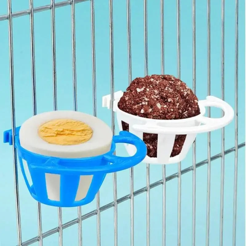 2/5Pcs Bird Parrot Feeder Cage Fruit Vegetable Holder Cage Accessories Hanging Basket Container Pet Parrot Feeder Cage Supplies Oasis Select