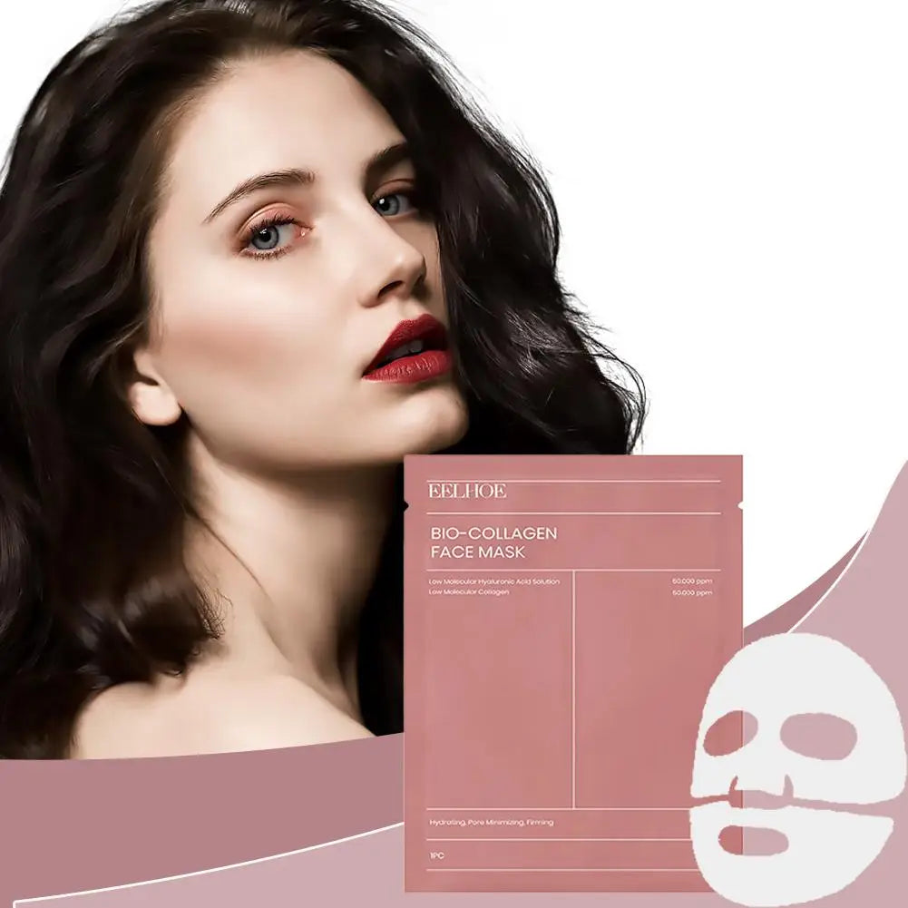 1/5/10PCs Bio Collagen Face Mask Shrink Pores Deep Hydrating Overnight Mask Moisturizing Refreshing Brightening Face Skin Care Oasis Select