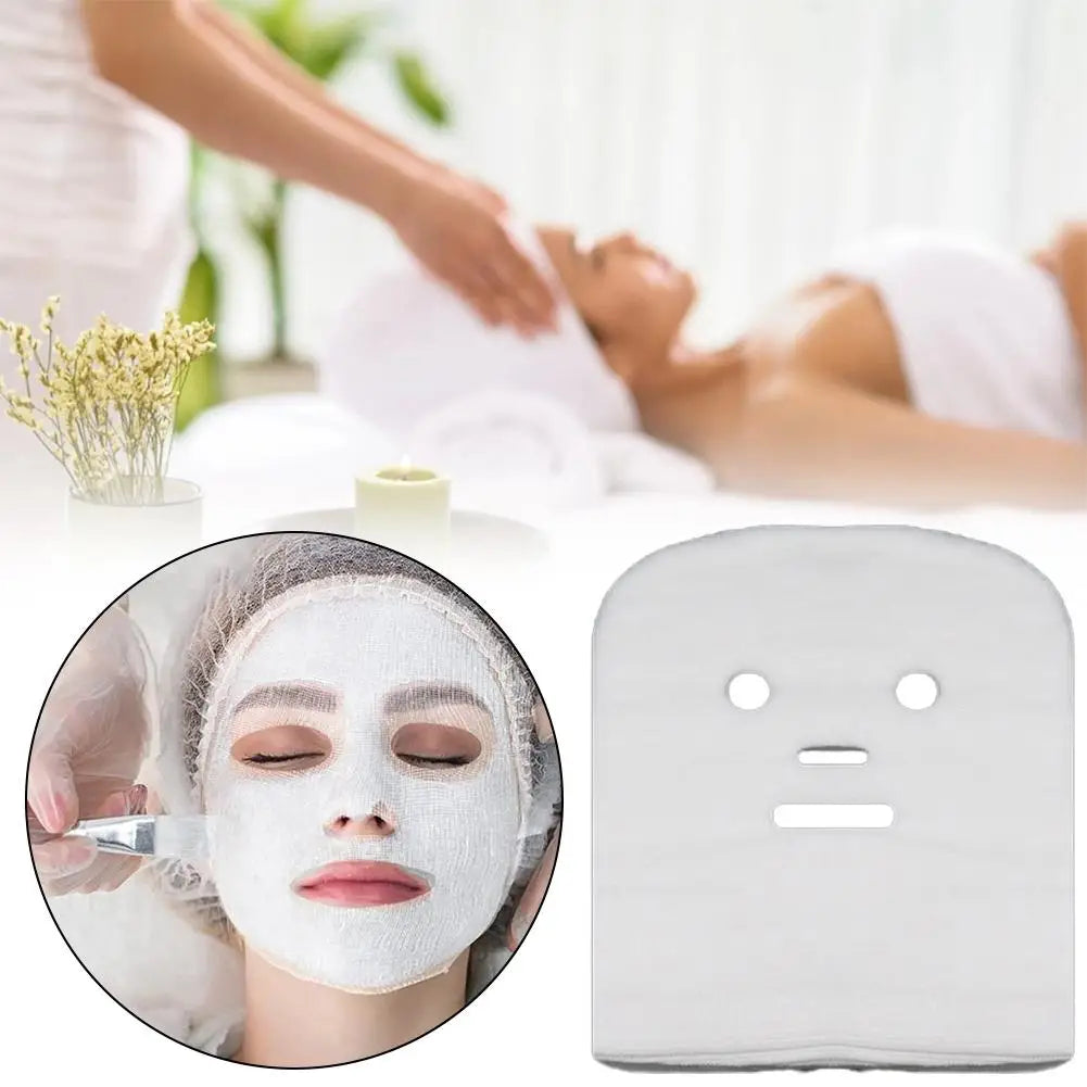 50pcs Soft Gauze Beauty Salon Apply Soft Mask Beauty Gauze Block Disposable Mask Special Face Mask Skin Management Soft Mask Oasis Select