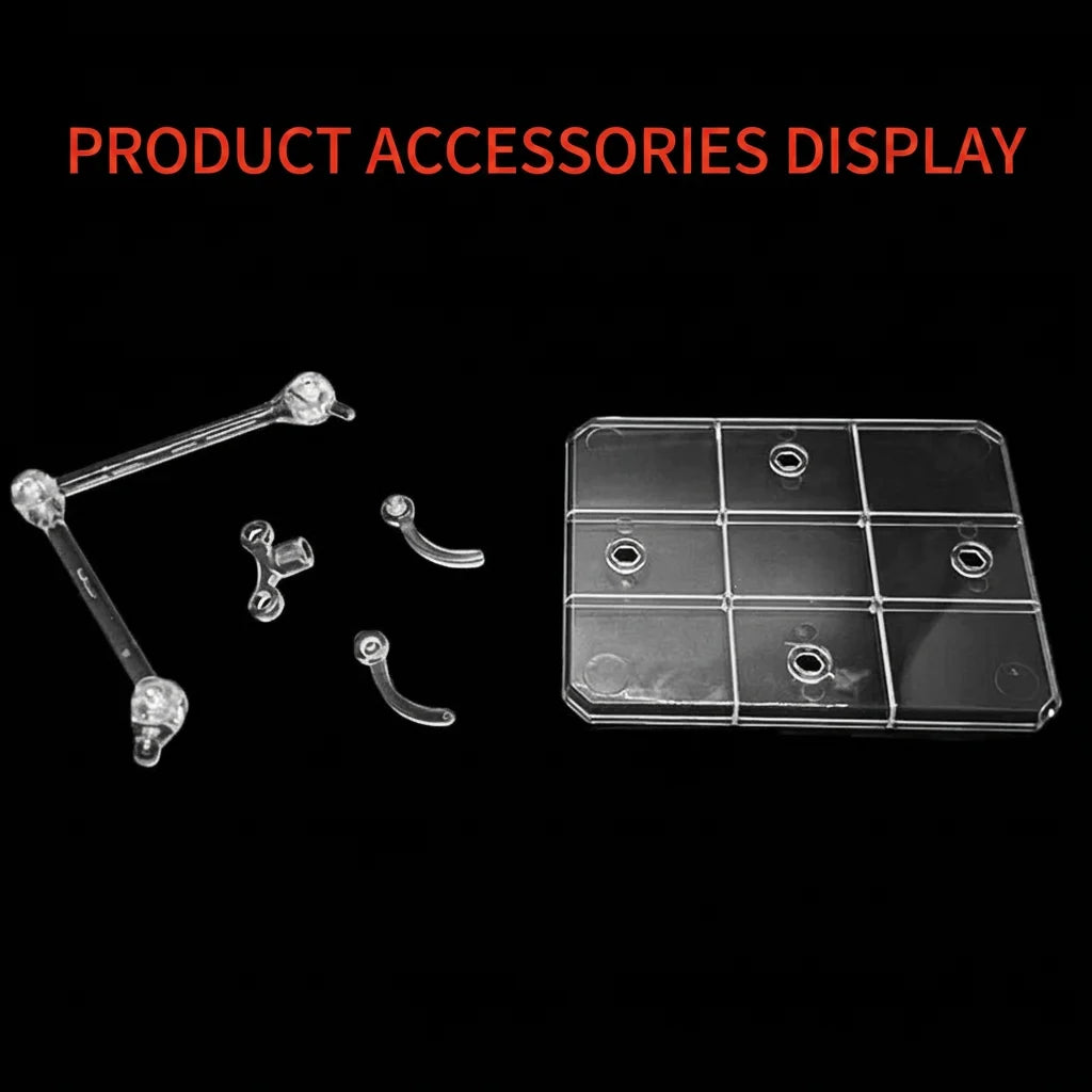 Acrylic Clear Action Figure Display Stand | Adjustable Clip Base