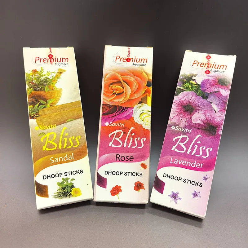3Boxes Savitri Natural Sandalwood Incense Sticks and Lavender Rose 3-Flavor Premium Fragrant for Home Meditation Aromatherapy Oasis Select 3box