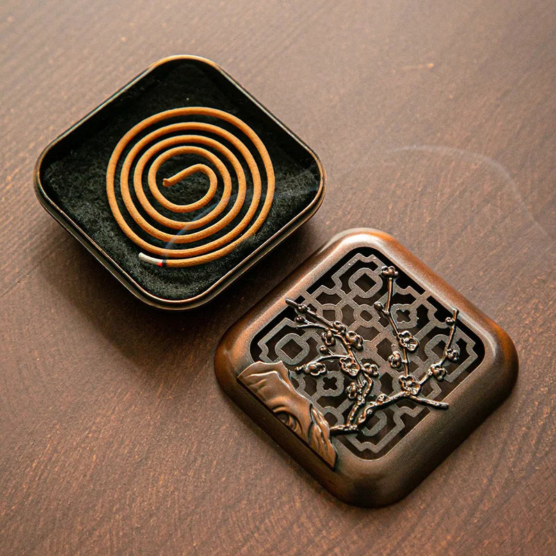 Copper Alloy Incense Burner, Sandalwood and Agarwood Aroma Diffuser, Household Indoor Incense Box, Tea Ceremony Aroma Diffuser Oasis Select