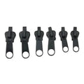 Multi Size Zipper Repair Kit Quick Fix Broken Zippers Replacement Sliders Teeth Set for Garment Sewing Mending Tool Oasis Select Black-6pcs