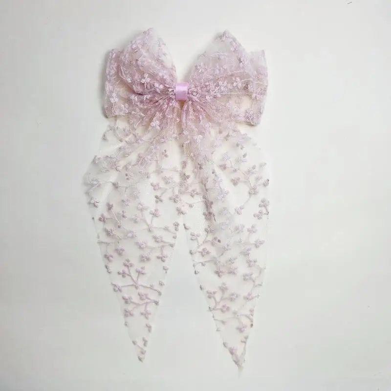 Girls Lace Swallowtail Bow Hair Clip – Princess Hairpin Gift Girls Hair Clip Oasis Select A5