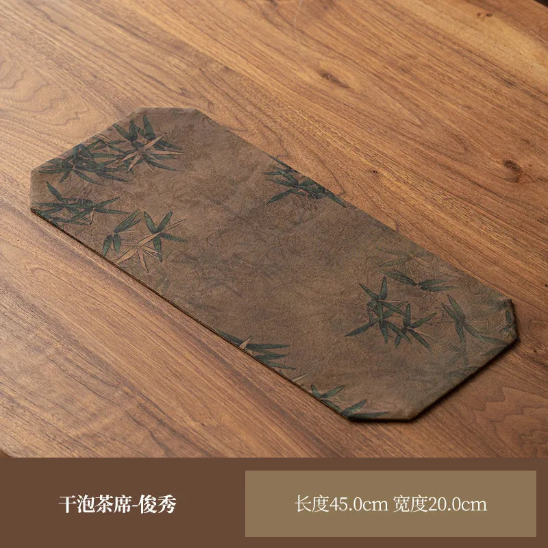Silk Ruyi Tea Coaster, Teapot Mat, Kung Fu Tea Set Accessories, Anti-Collision Heat Insulation Mat, Teapot Holder, Tea Oasis Select Mat - Elegant