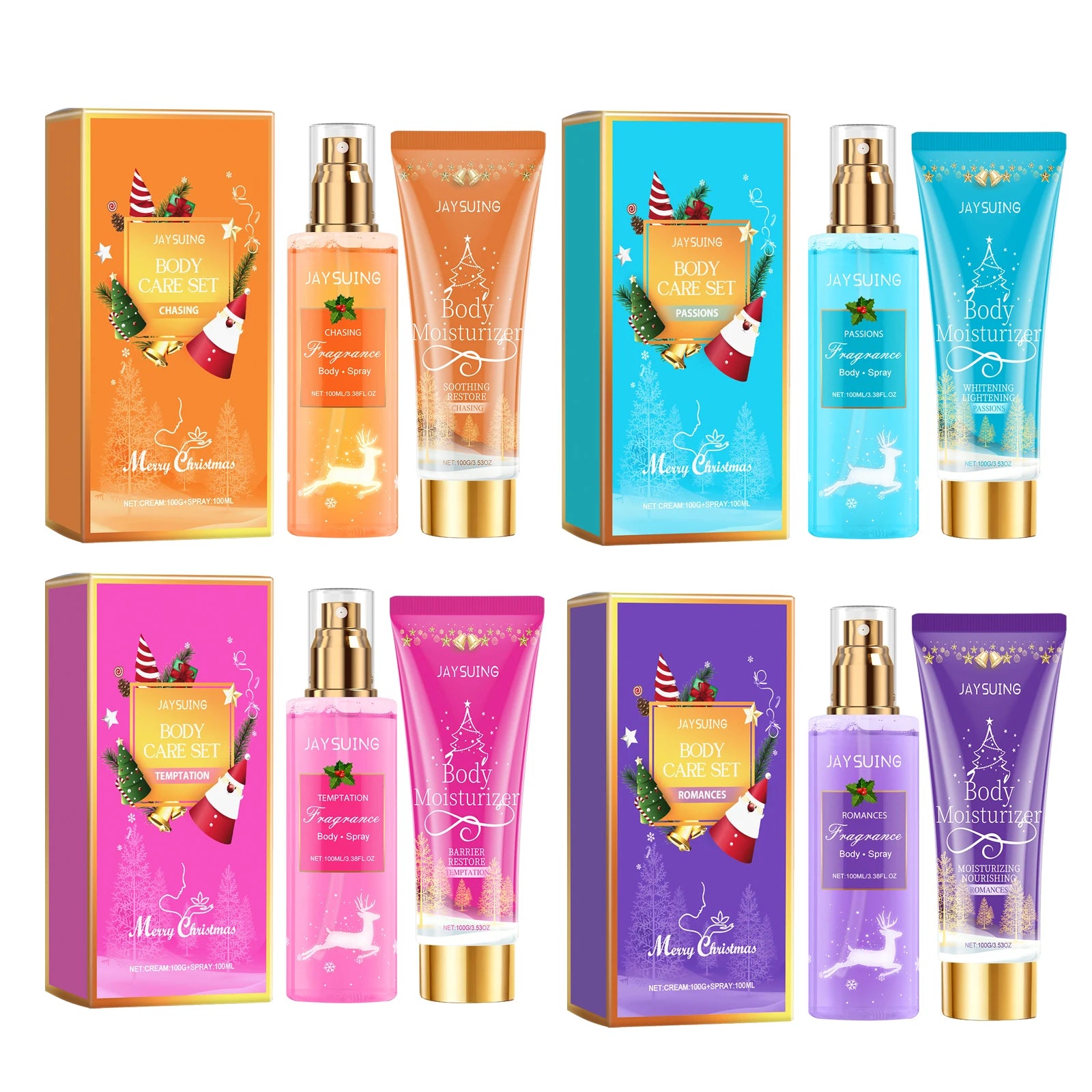 Christmas Scented Body Care Set – Body Spray & Lotion Gift Body Care Gift Set Oasis Select 4 IN 1