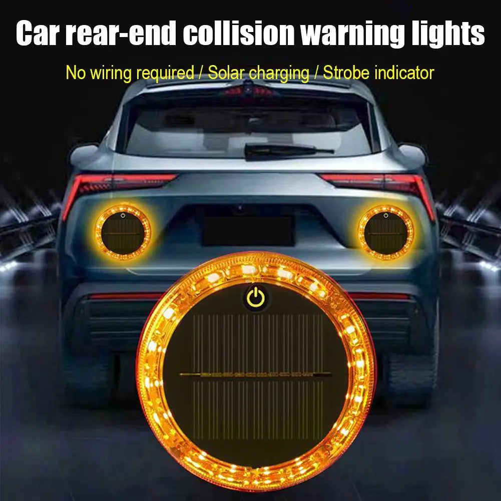 Solar Rear-End Collision Warning Strobe Light | Magnetic LED