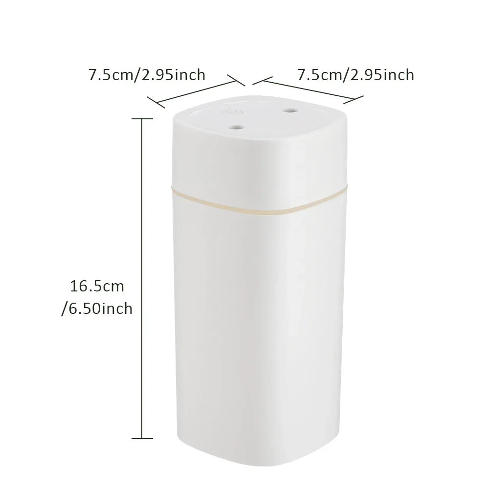 600ml Mini USB Humidifier – Nano Mist, Aromatherapy & LED Light