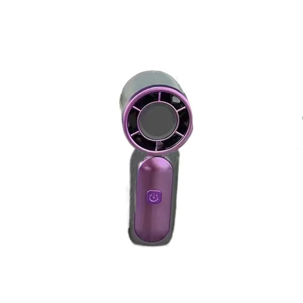 Cooling 6 Gear Wind Mini Portable Fan Air Turbo Tech LED Display USB Rechargeable Fan Adjustable Ultra-quiet Pocket Fan Camping Oasis Select Grey