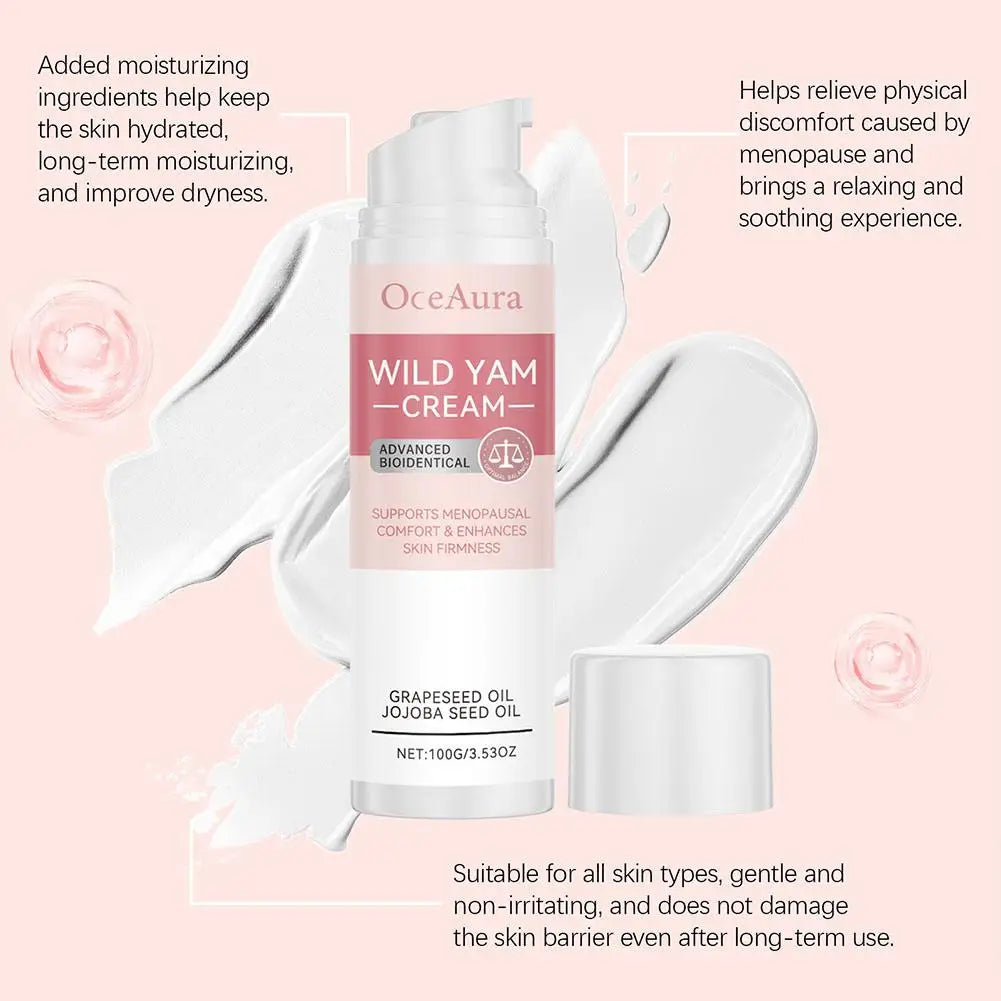 Wild Yam Cream Facial Cream For Women Natural Estrogen Moisturizer Cream With Wild Yam Hydrates, Firms & Revitalizes Skin Care Oasis Select