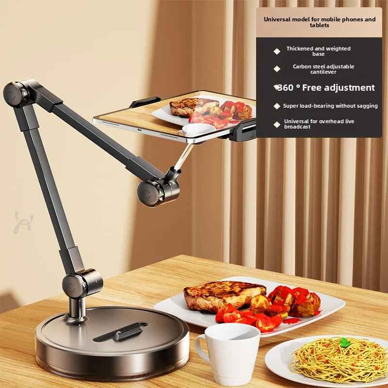 1pc Overhead Phone Holder, Adjustable Desktop Bracket for Live Shooting, Food Recording Video, Unpacking Vlog Stand, Phone Stand Oasis Select universal-A