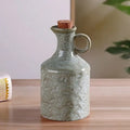 Handmade 400ml Ceramic Oil Bottle Kitchen Seasoning Storage Jar Creative Household Soy Sauce Pot Vinegar Pot Kitchen Accessories Oasis Select Green