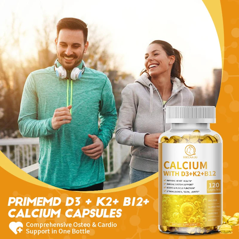 BBEEAAUU Calcium Supplement with Vitamin K2+D3 Prevent Bone Loss, Promote Bone Density and Joint MobilityVegetarian,Gluten Free Oasis Select