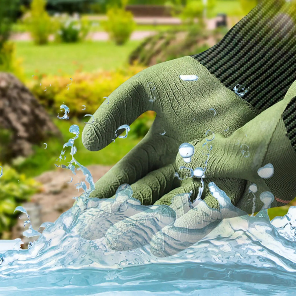 Thorn-Proof Gardening Weeding Working Gloves Breathable leather Glove Puncture Resistant for Digging Floral Planting Pruning Oasis Select