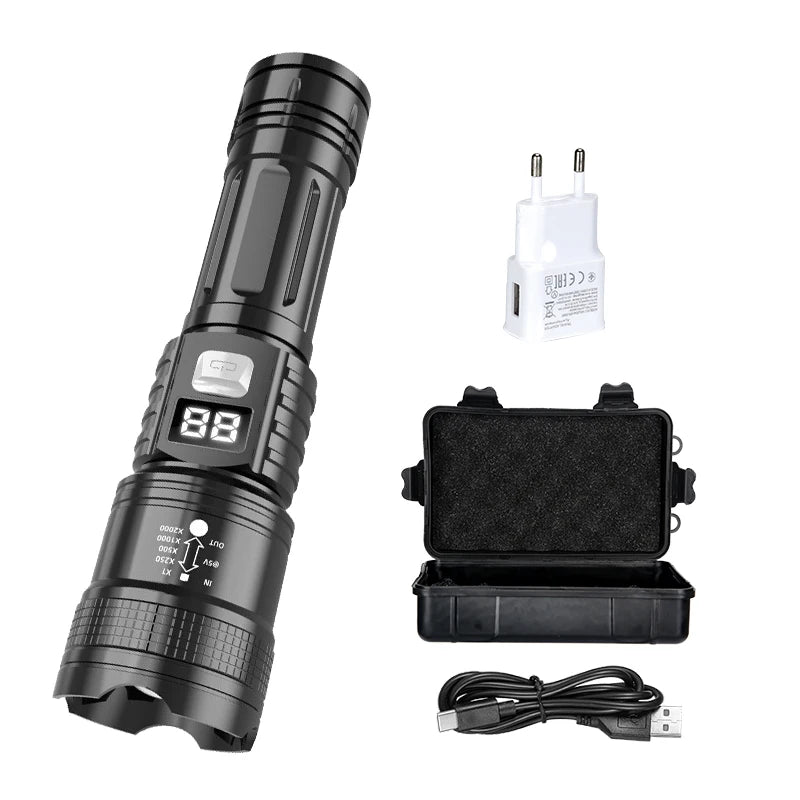 Zoomable LED Flashlight | Type-C Rechargeable, 3 Modes