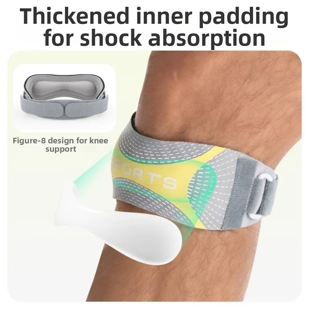 Shock Absorption Patella Belt Breathable Thickened Knee Protection Strap Sweat-Wicking Knee Protection Sport Knee Wrap Running Oasis Select
