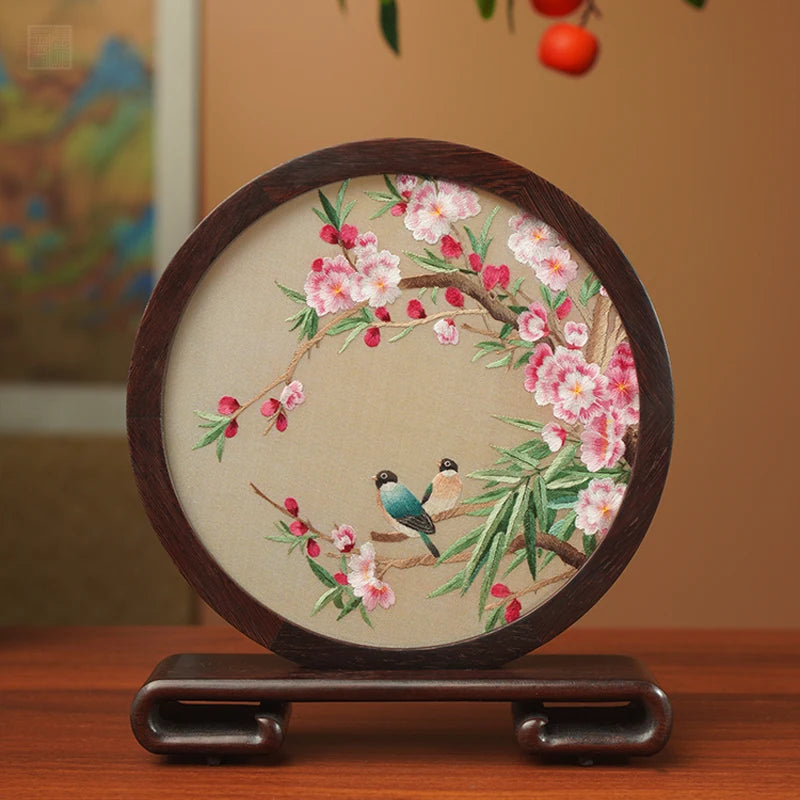 Handmade Double-sided Embroidery of Ornaments Chinese Characteristics Shu Embroidery Intangible Cultural Heritage Gift Oasis Select
