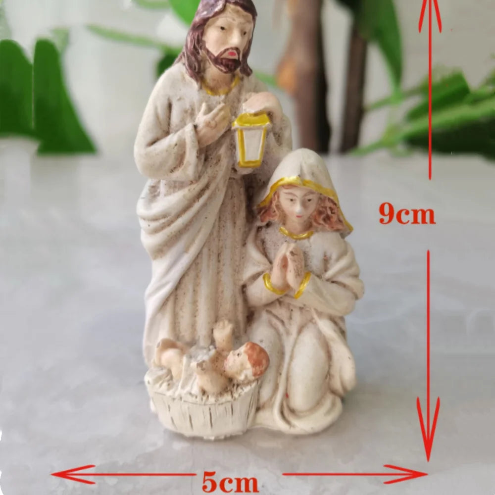 Nativity Scene Resin Statue | Holy Family Catholic Figurine