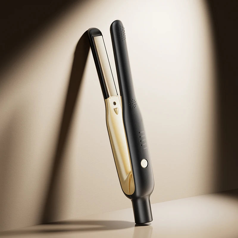URGGU 2-in-1 Mini Ceramic Hair Straightener & Curler Flat Iron